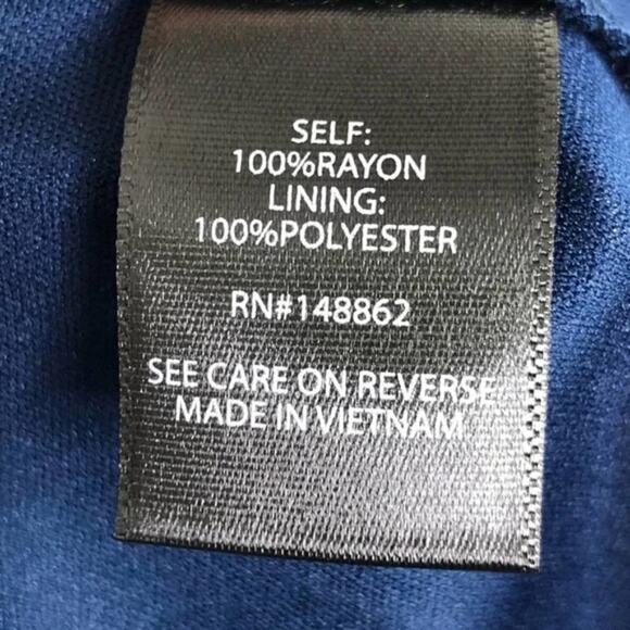 Torrid Tea-Length Chiffon Clip Dot Blue Tie Dye Midi Dress Plus Size 1 1X new!!! - Picture 5 of 13